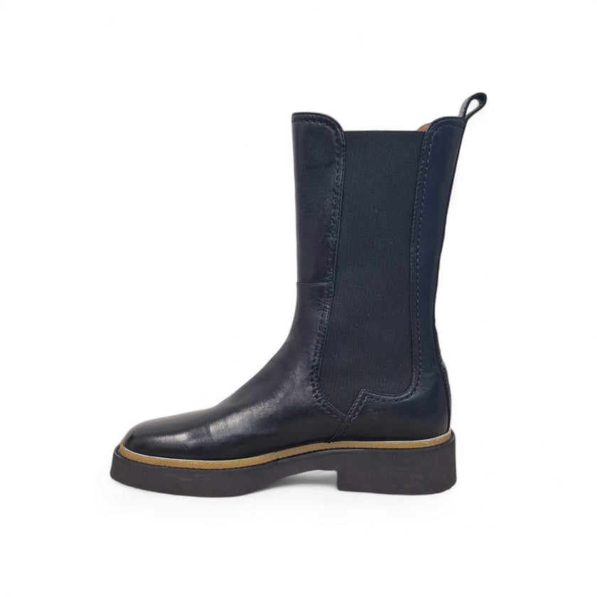 Viola Ricci Alice - Stivale beatles in pelle nera Vendite Flash