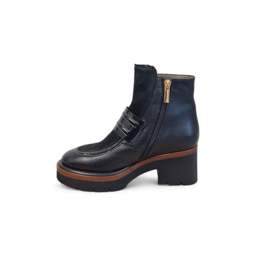 Viola Ricci Bianca - Stivalleto in pelle nero Qualità