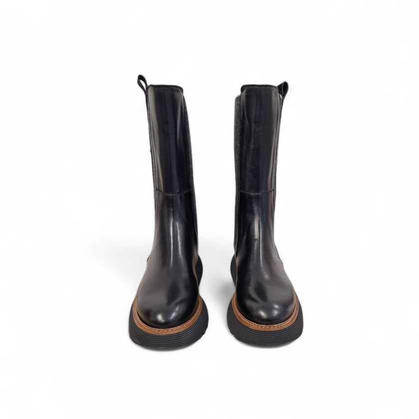 Viola Ricci Gio - Stivale in pelle Nero - Kombat Promozione Limitata