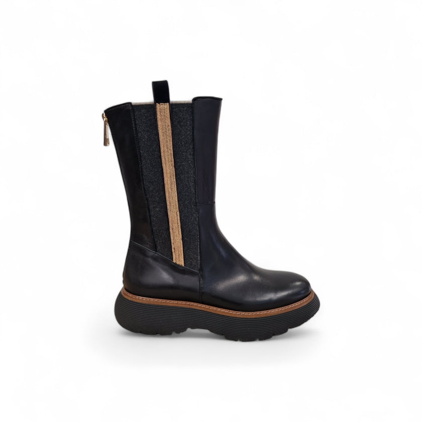 Viola Ricci Gio - Stivale in pelle Nero - Kombat Promozione Limitata