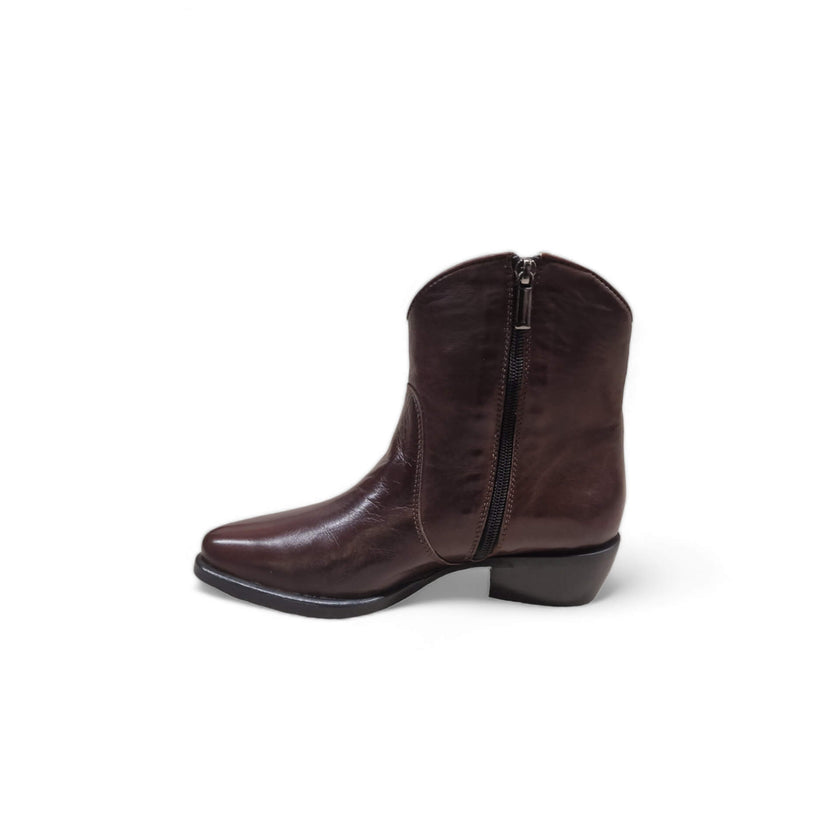 Viola Ricci Luise - Stivaletto texano Mogano Sottocosto