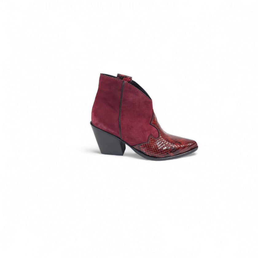Viola Ricci Trixie - stivaletto texano amaranto Online