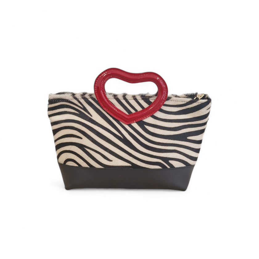 Viola Ricci Love - Borsa in pelle bianco e nero - cuore Hotsell