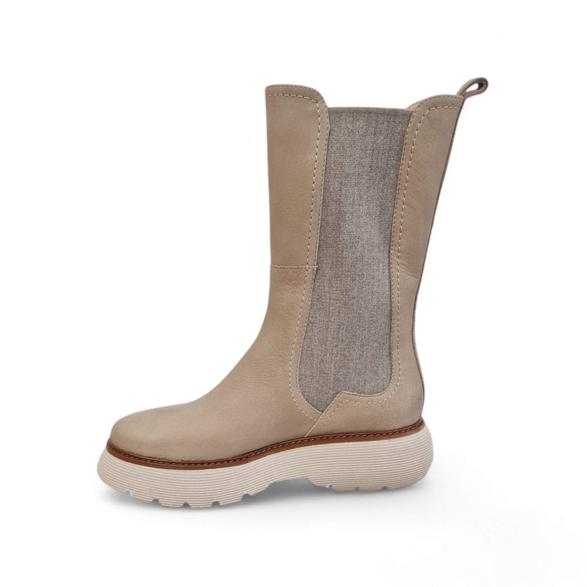 Viola Ricci Sally - Stivale in pelle beige Qualità