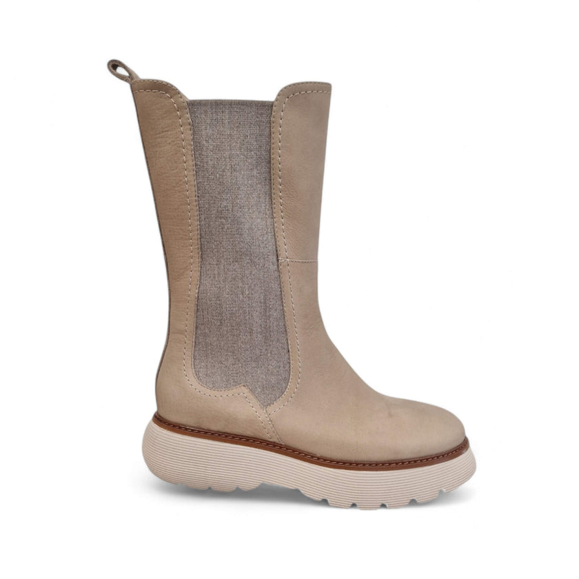 Viola Ricci Sally - Stivale in pelle beige Qualità