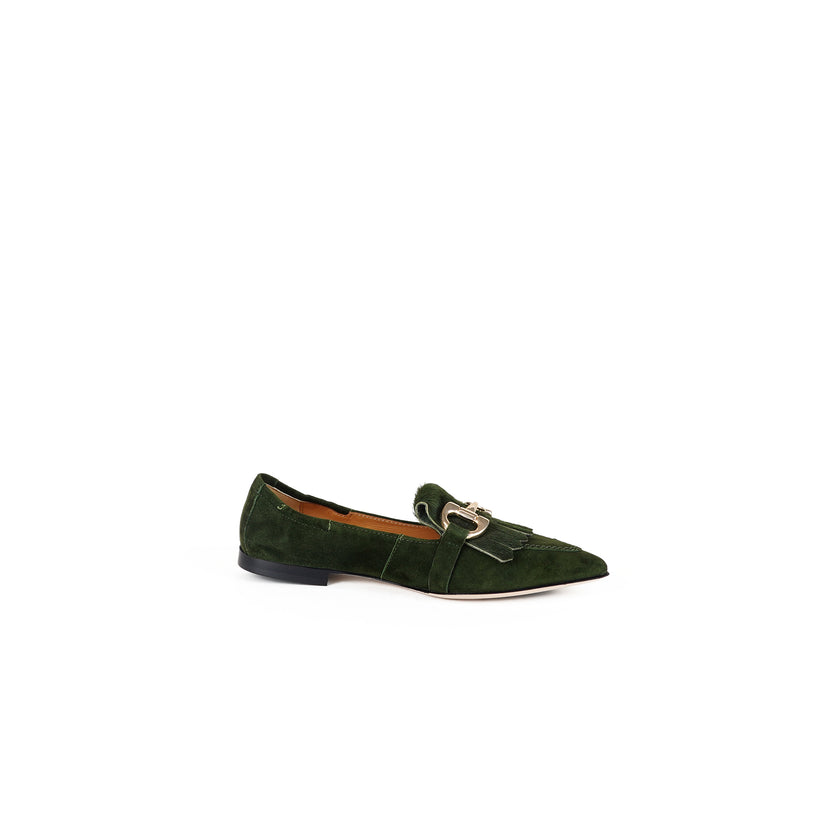 Viola Ricci Venus - Mocassino in camoscio Verde Promozione