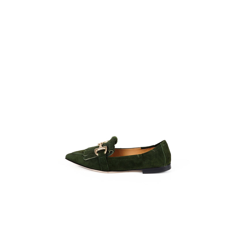 Viola Ricci Venus - Mocassino in camoscio Verde Promozione