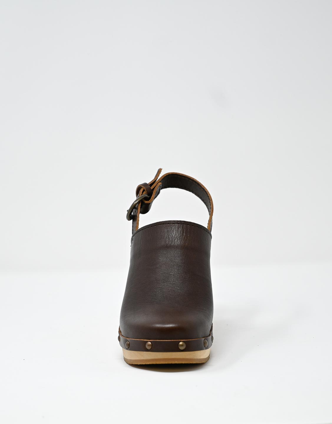 Wally Walker zoccolo in pelle dark chestnut Olandflex by astorflex Nuovo