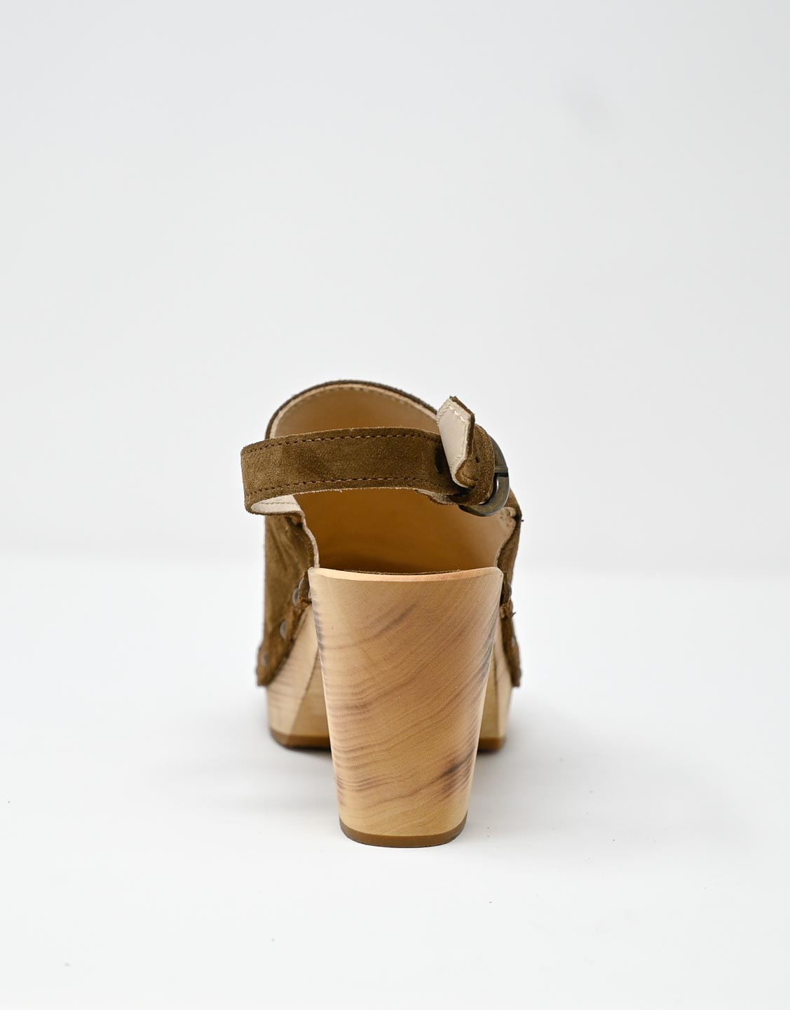Wally Walker zoccolo in pelle scamosciata dark chestnut Olandflex by astorflex Vendita