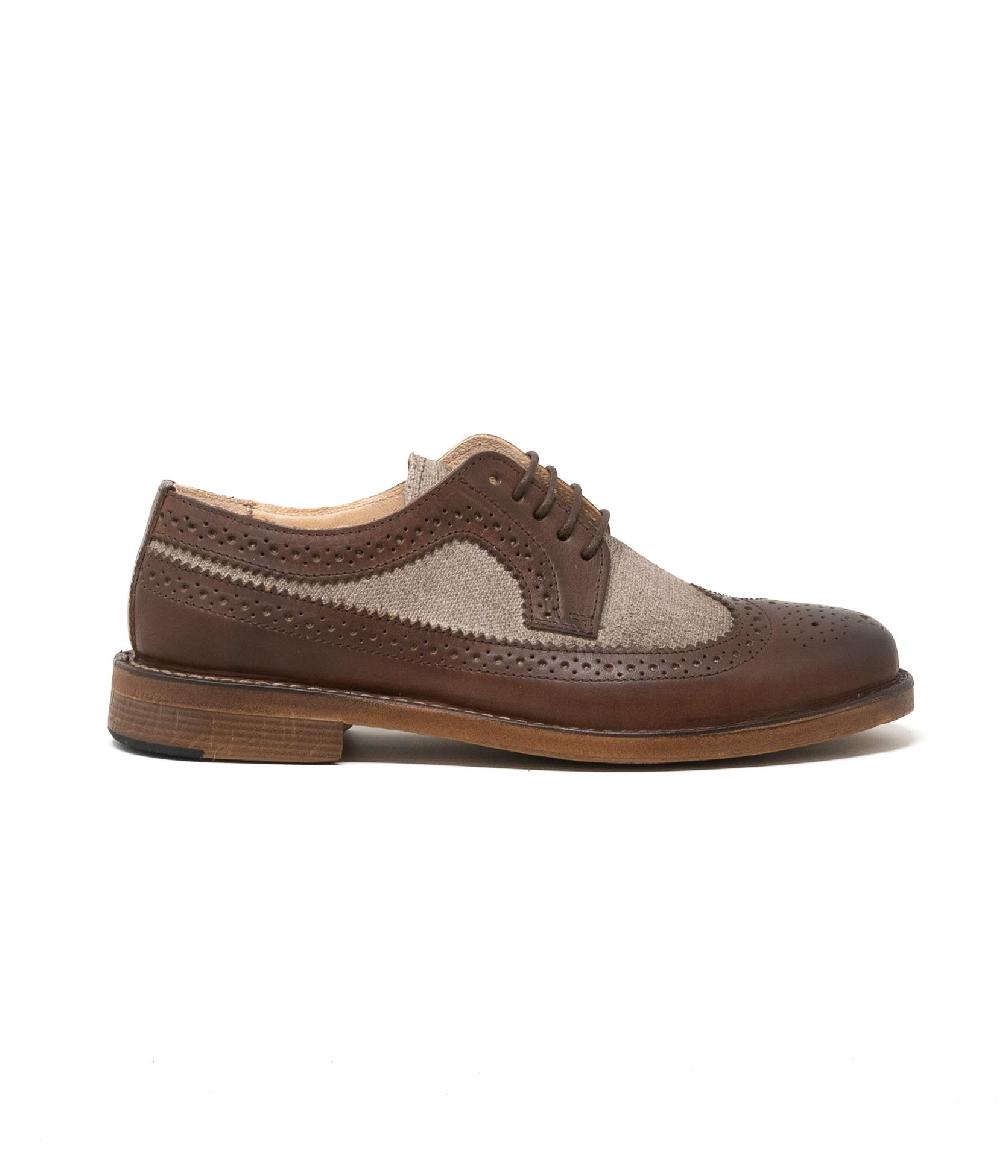 Wally Walker Astorflex – derby in pelle e tessuto Rondiflex sabbia b976 Saldi Di Fabbrica