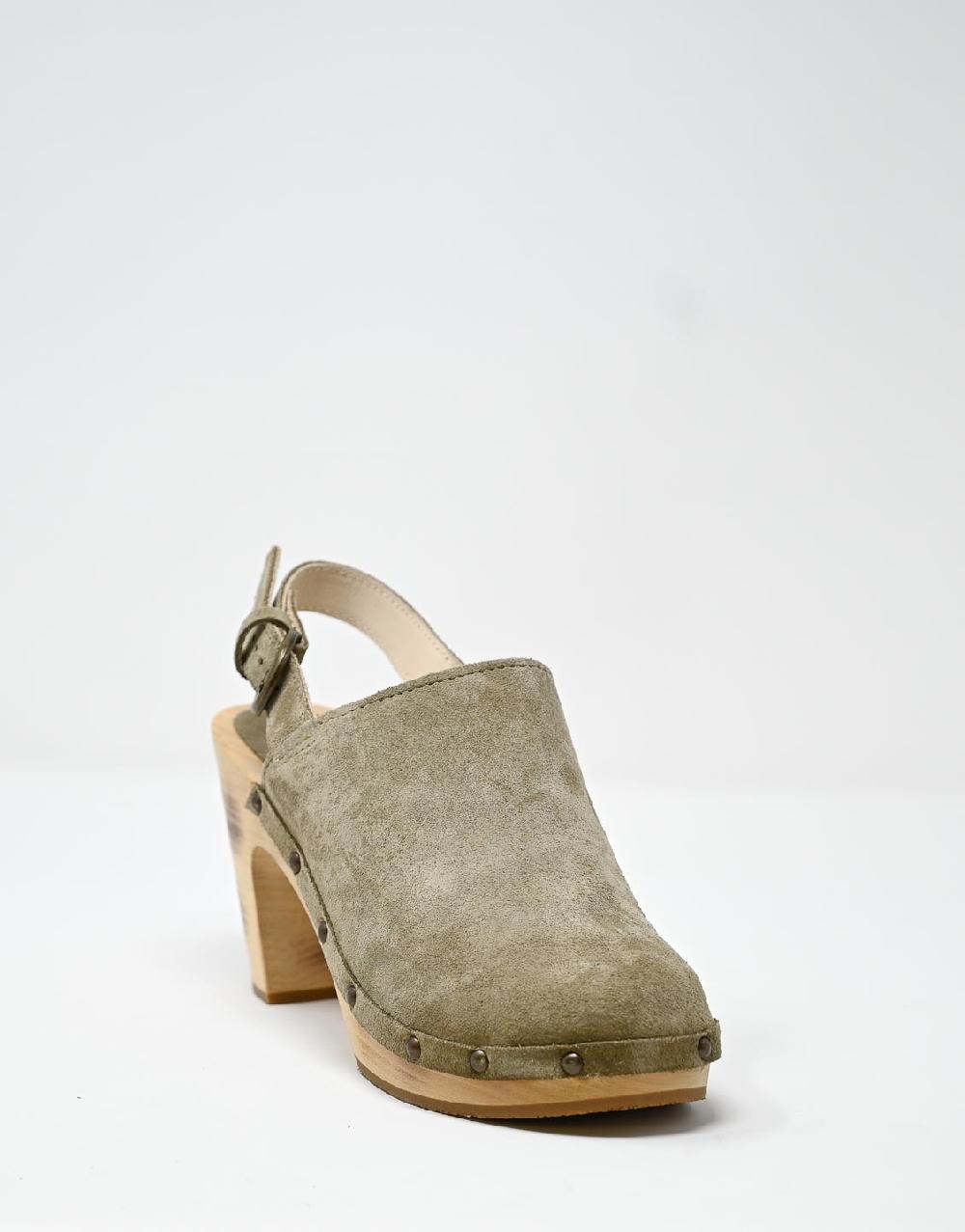 Wally Walker zoccolo in pelle scamosciata stone Olandflex by astorflex Online