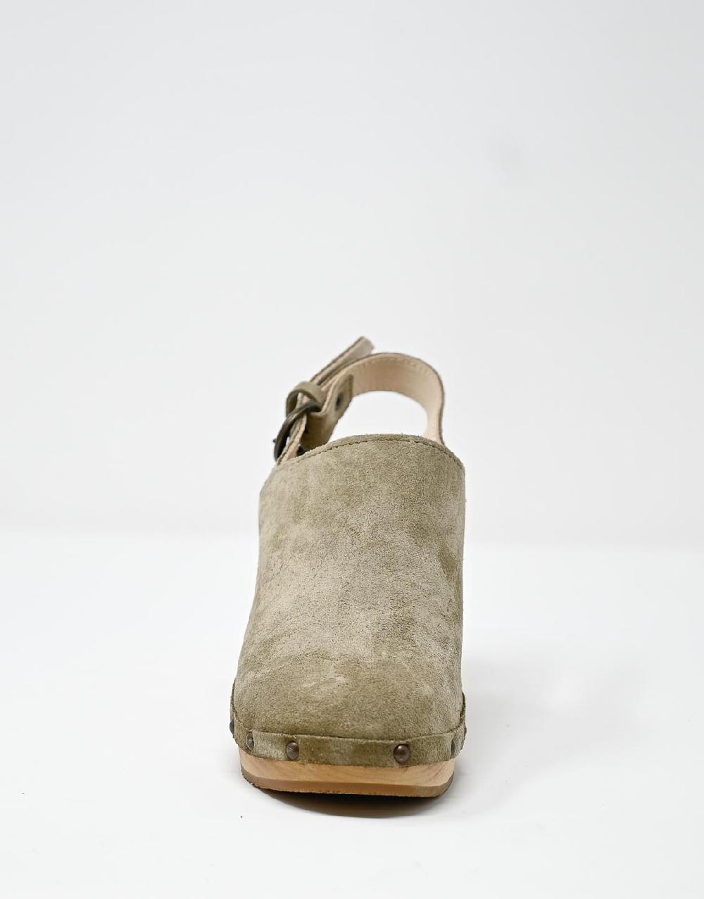 Wally Walker zoccolo in pelle scamosciata stone Olandflex by astorflex Online