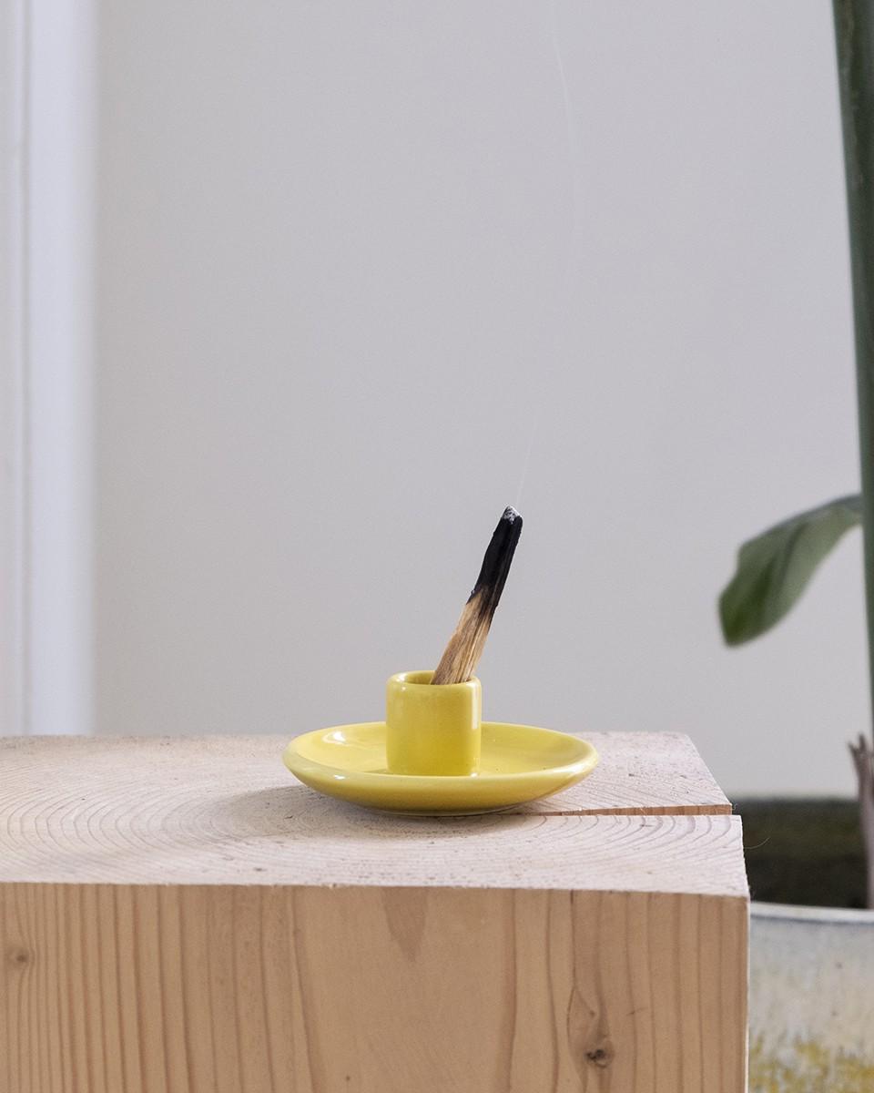 Wood'd PALO SANTO PLATE YELLOW In Linea