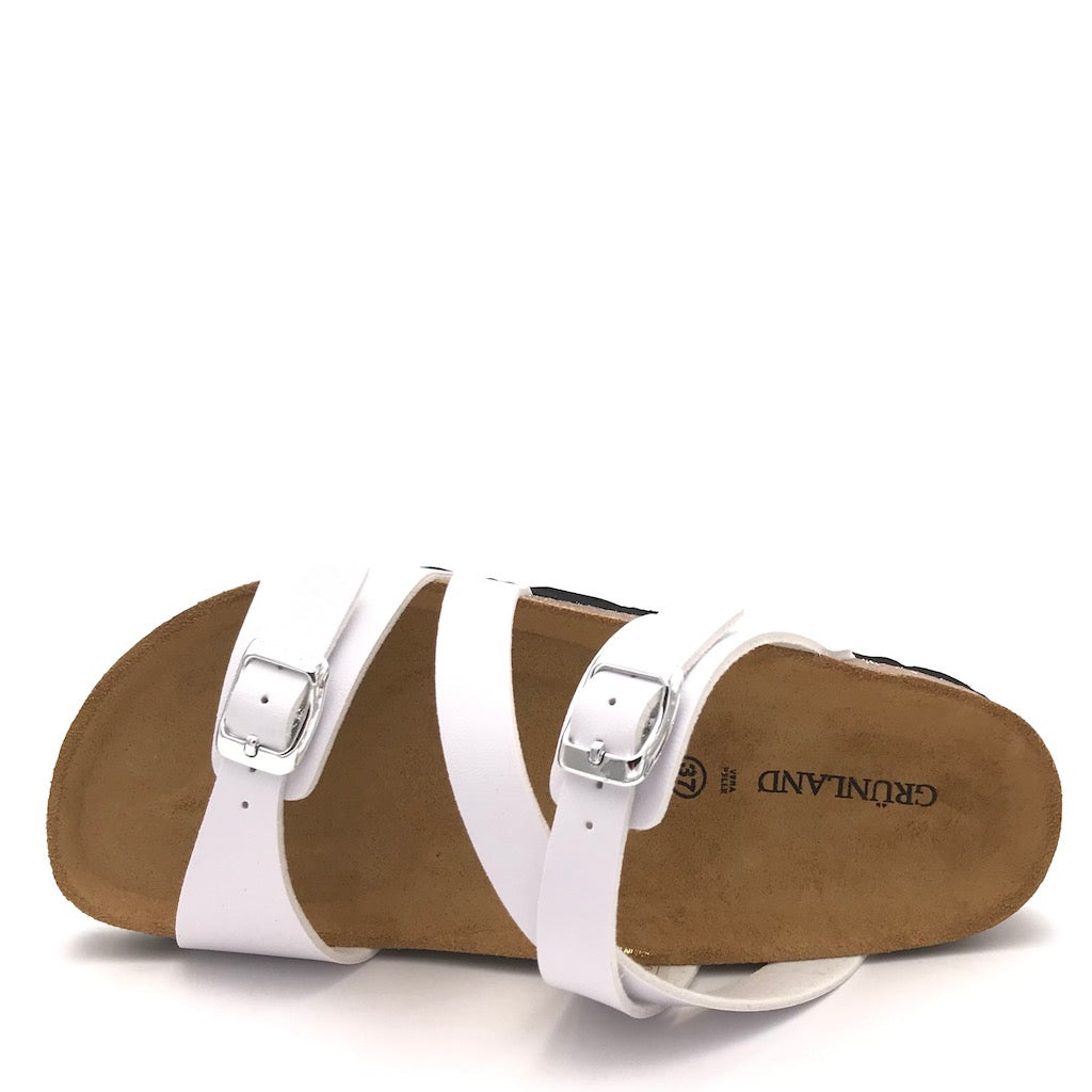 Zulian Calzature Ciabatta Sara fascia incrociata bianca Promozione Limitata