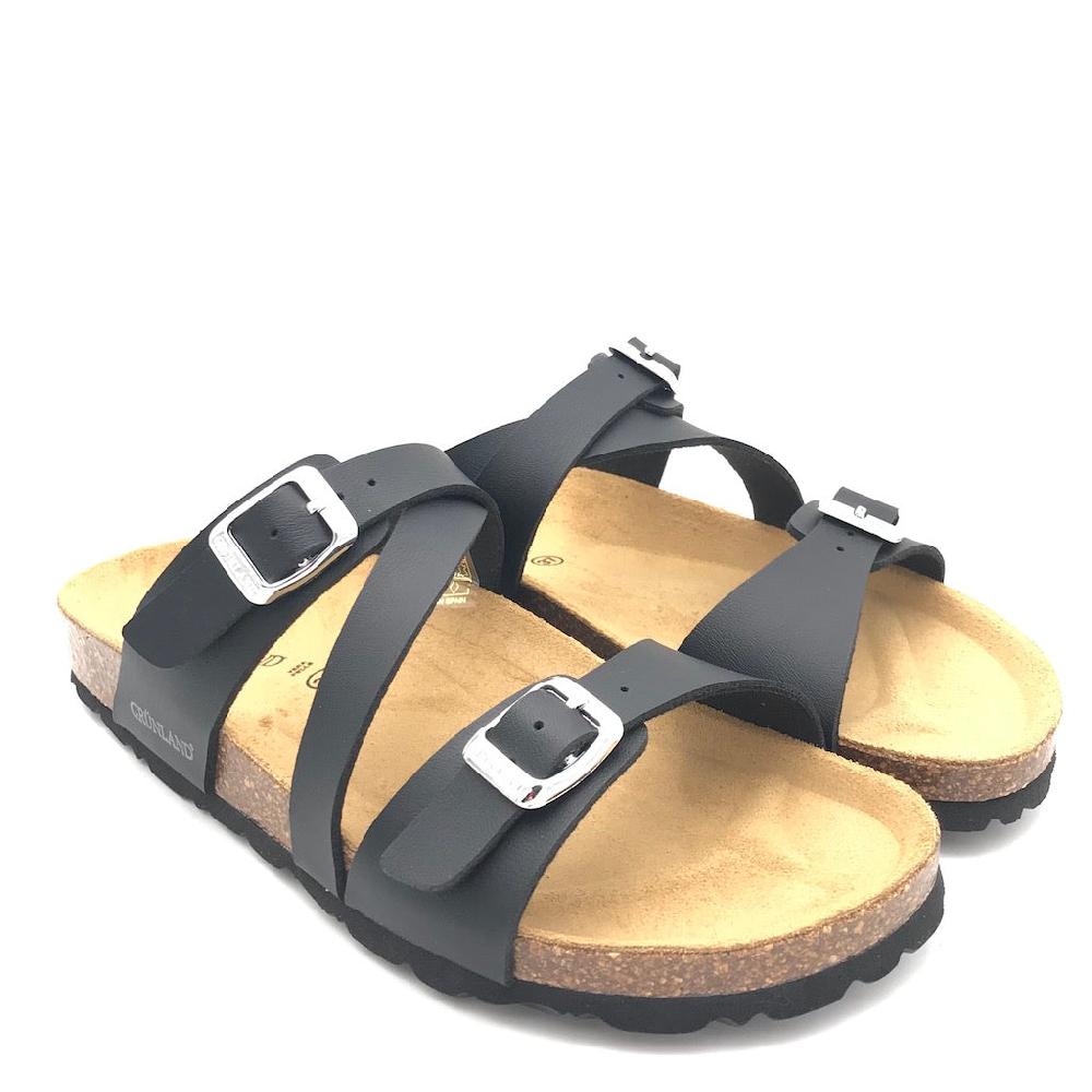 Zulian Calzature Ciabatta Sara fascia incrociata nera Presa
