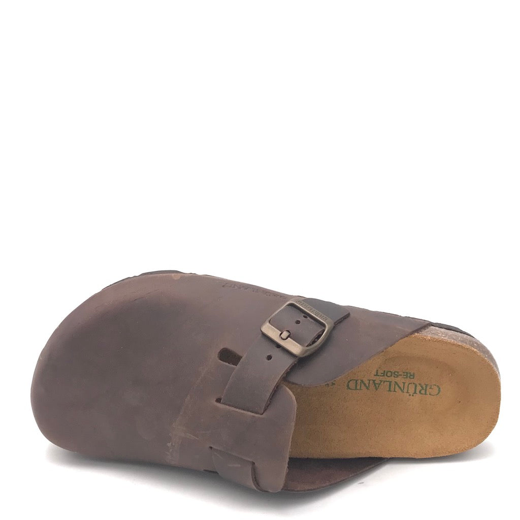 Zulian Calzature Ciabatta chiusa Bobo mogano Nuova