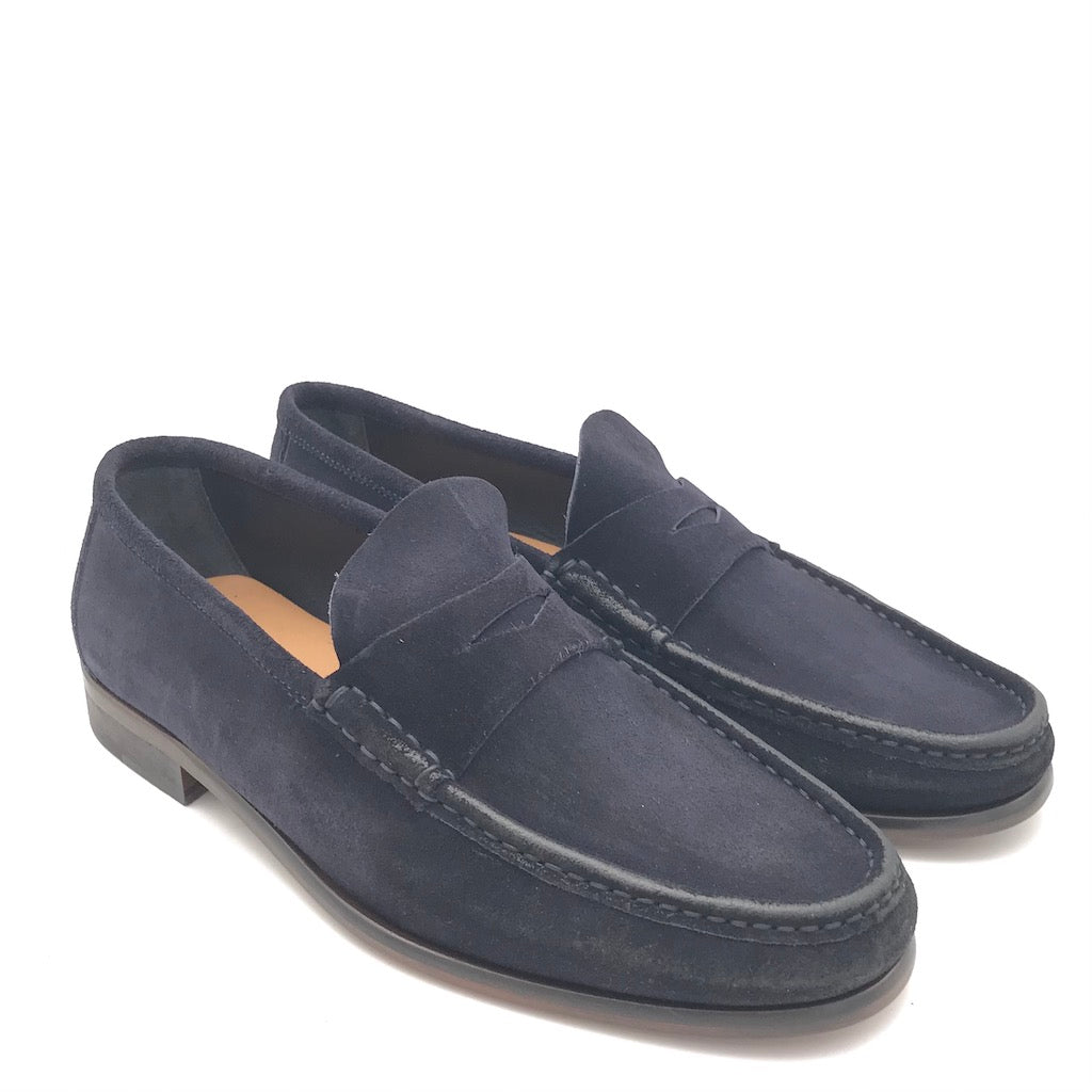 Zulian Calzature Mocassino in velour blu Sottocosto