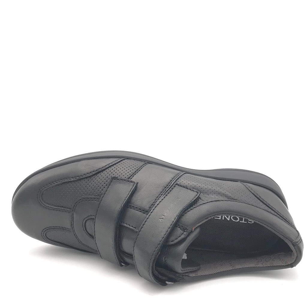 Zulian Calzature Scarpa strappo Season in nappa nera 2025