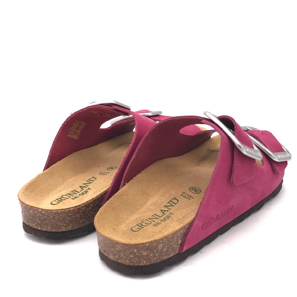 Zulian Calzature Ciabatta Sara doppia fibbia nabuk porpora Spedizione Gratuita