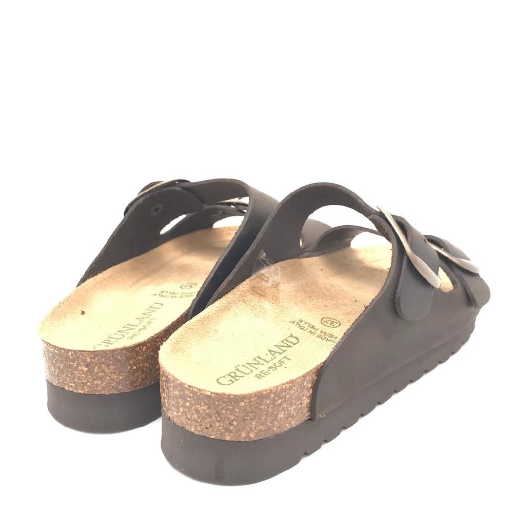 Zulian Calzature Ciabatta Hola doppia fibbia moro Acquista Ora
