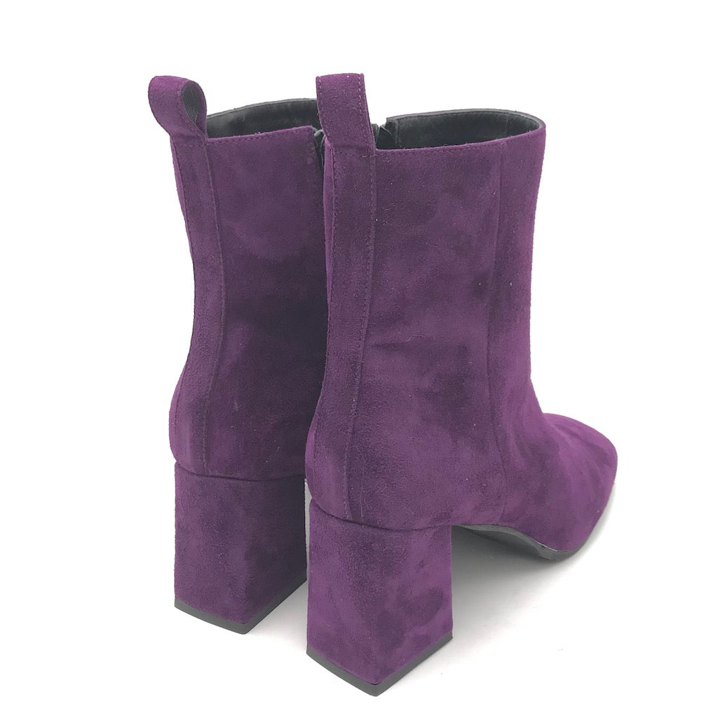 Zulian Calzature Tronchetto camoscio viola In Saldo
