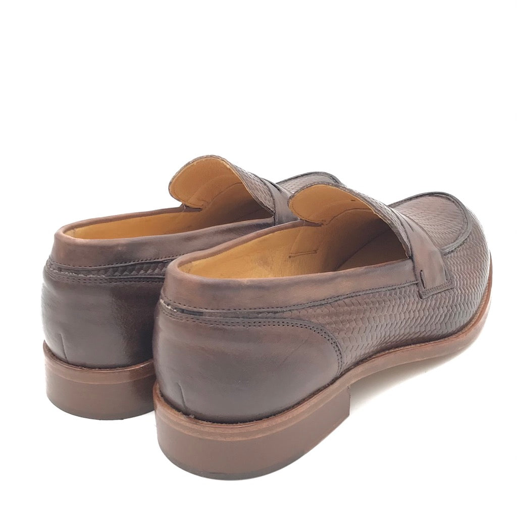 Zulian Calzature Mocassino intrecciato fango Nuovo