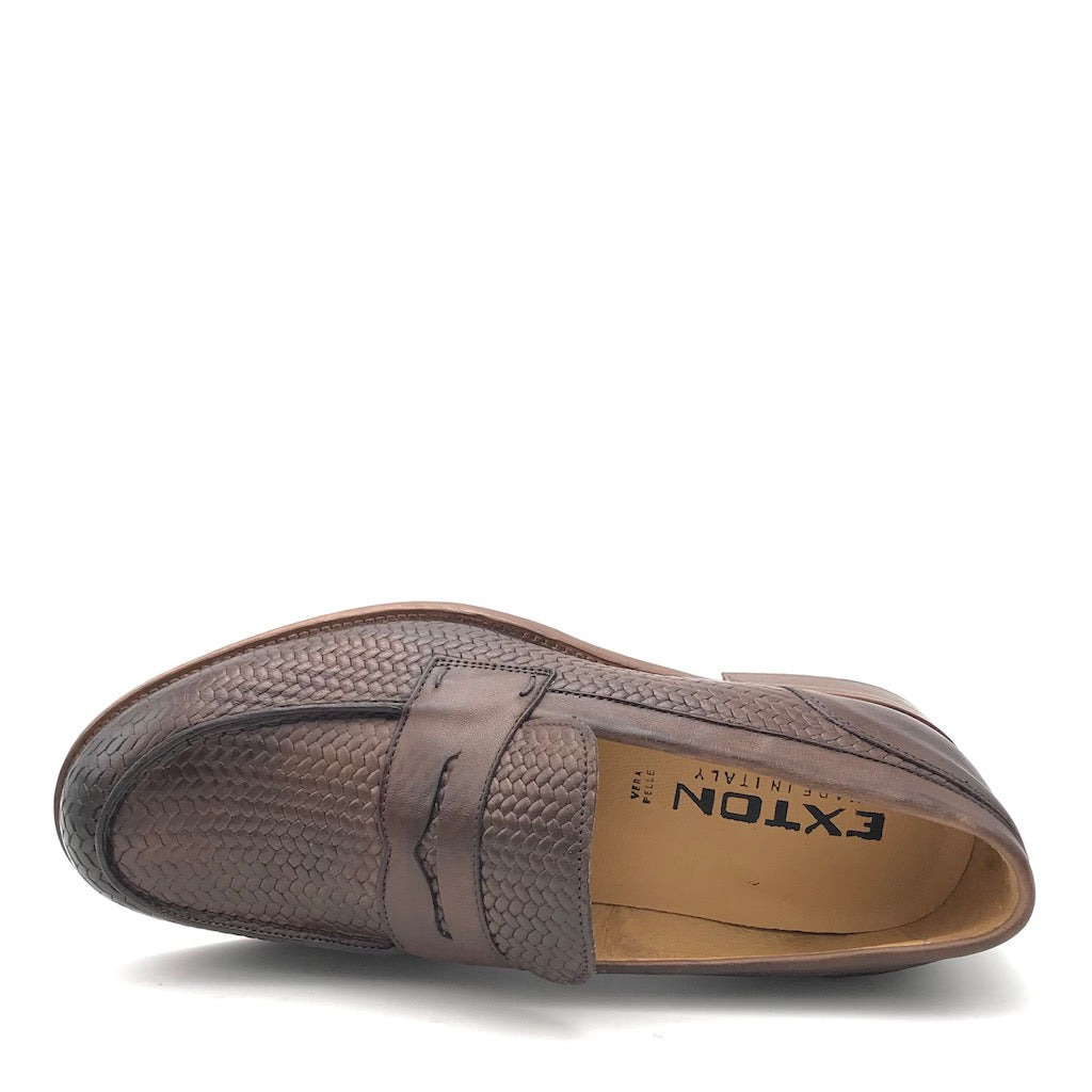 Zulian Calzature Mocassino intrecciato fango Nuovo