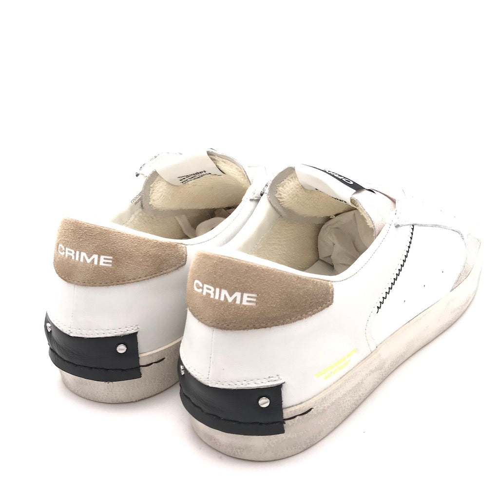 Zulian Calzature Sneakers Distrassed bianco-beige Promozione