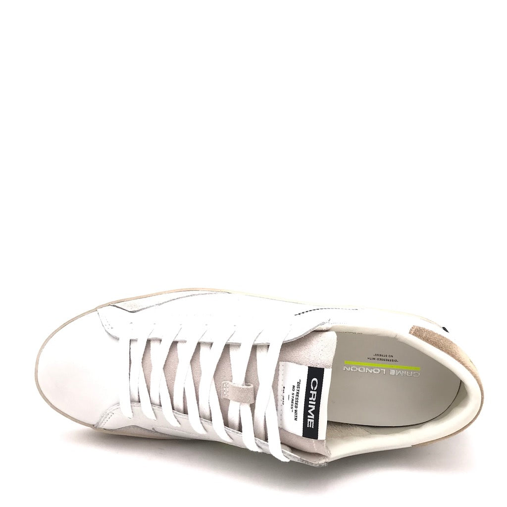 Zulian Calzature Sneakers Distrassed bianco-beige Promozione