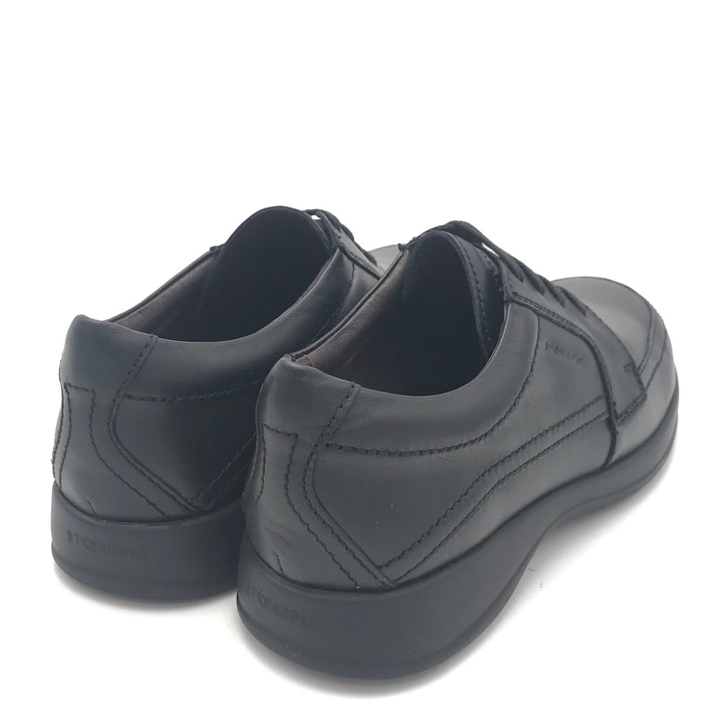 Zulian Calzature Scarpa Season allacciata in nappa nera Pezzi Unici
