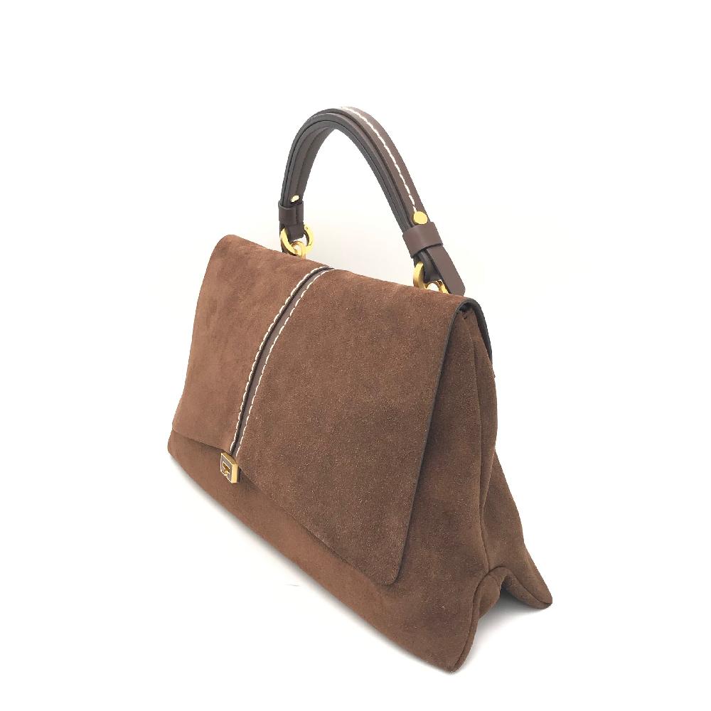 Zulian Calzature Borsa Kendall camoscio marrone Saldi Di Fabbrica