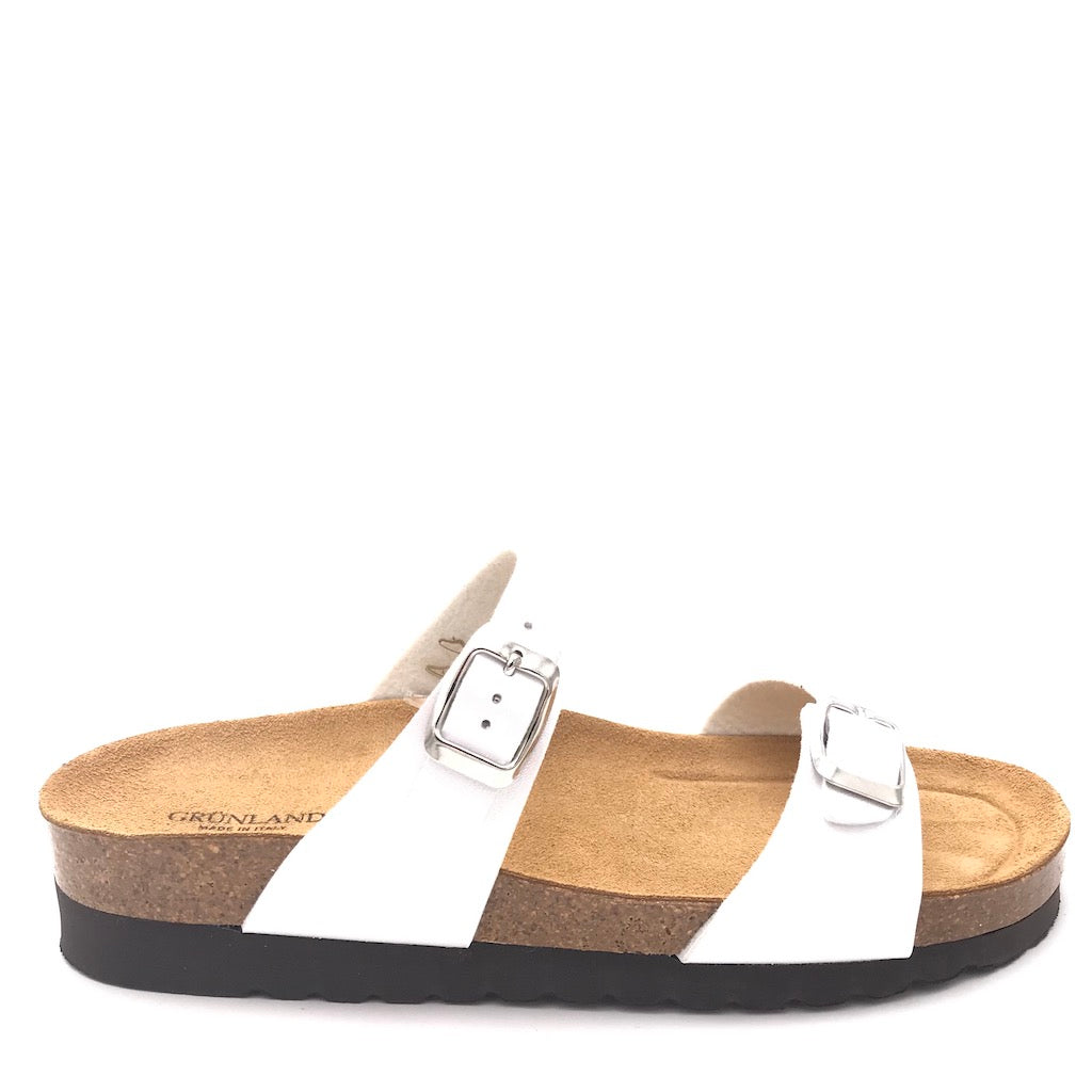 Zulian Calzature Ciabatta Hola doppia fibbia perla Shopping Online