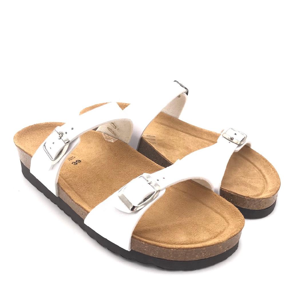 Zulian Calzature Ciabatta Hola doppia fibbia perla Shopping Online
