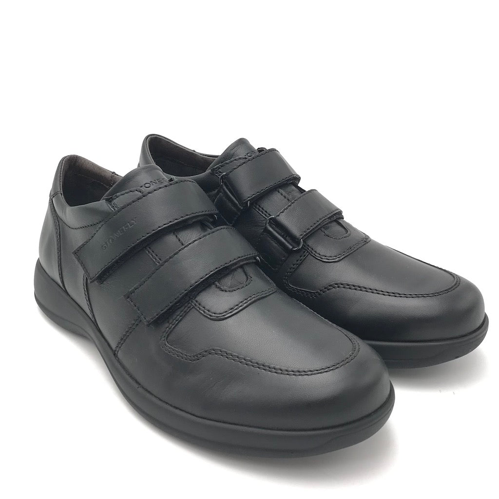Zulian Calzature Scarpa strappo Season in nappa nera Vendita Calda