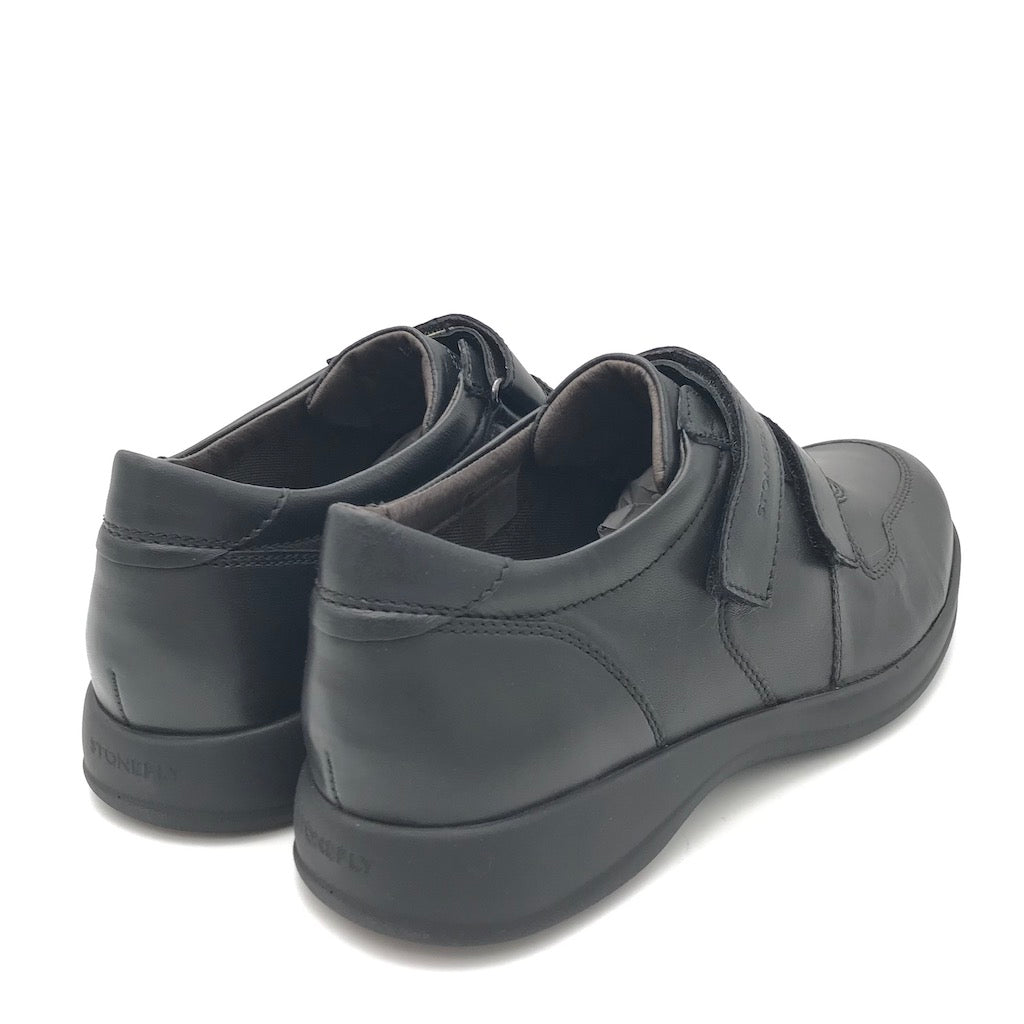 Zulian Calzature Scarpa strappo Season in nappa nera Vendita Calda