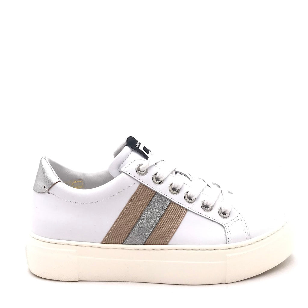 Zulian Calzature Sneakers in pelle bianca Sottocosto
