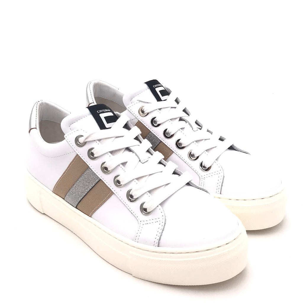 Zulian Calzature Sneakers in pelle bianca Sottocosto