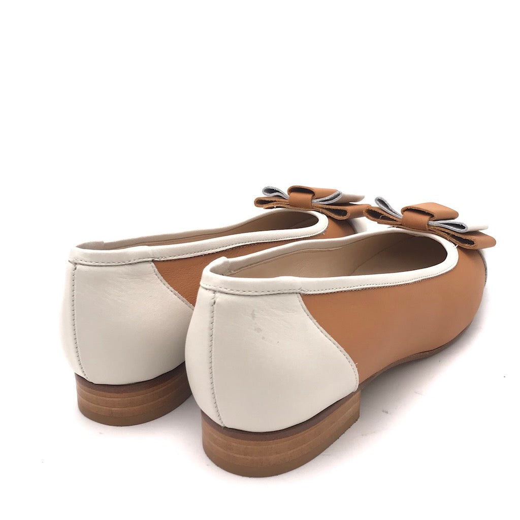 Zulian Calzature Ballerina in pelle cuoio-panna Convenienza