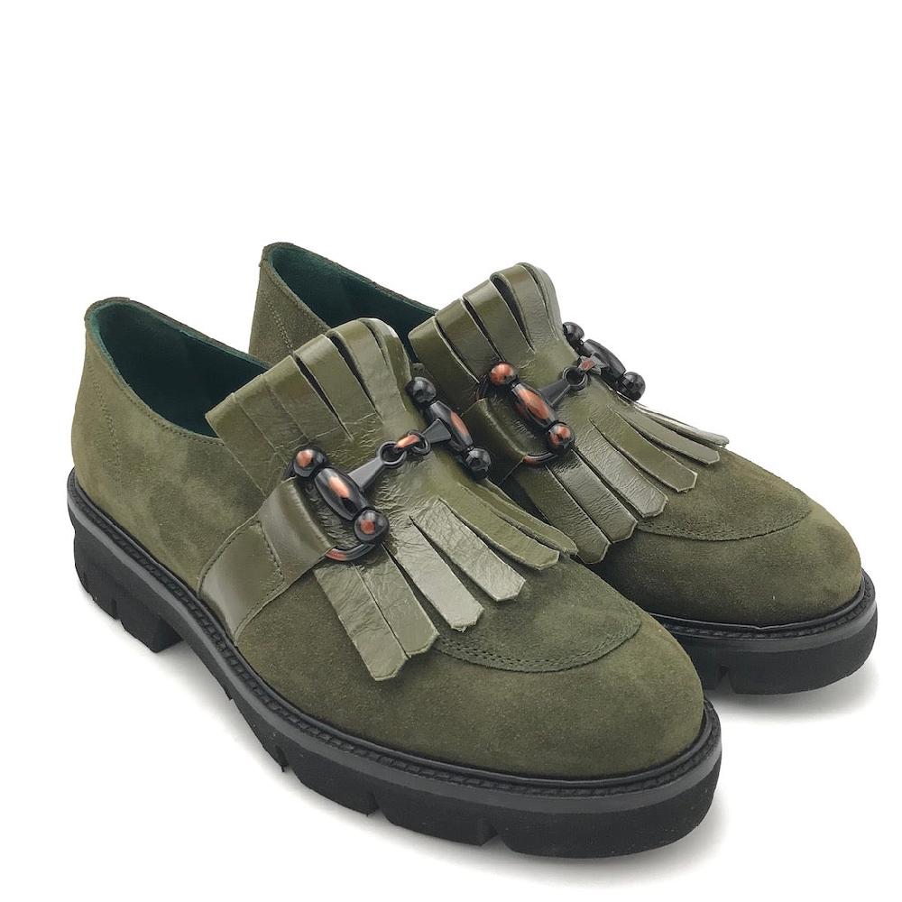 Zulian Calzature Mocassino in camoscio verde bosco Economico