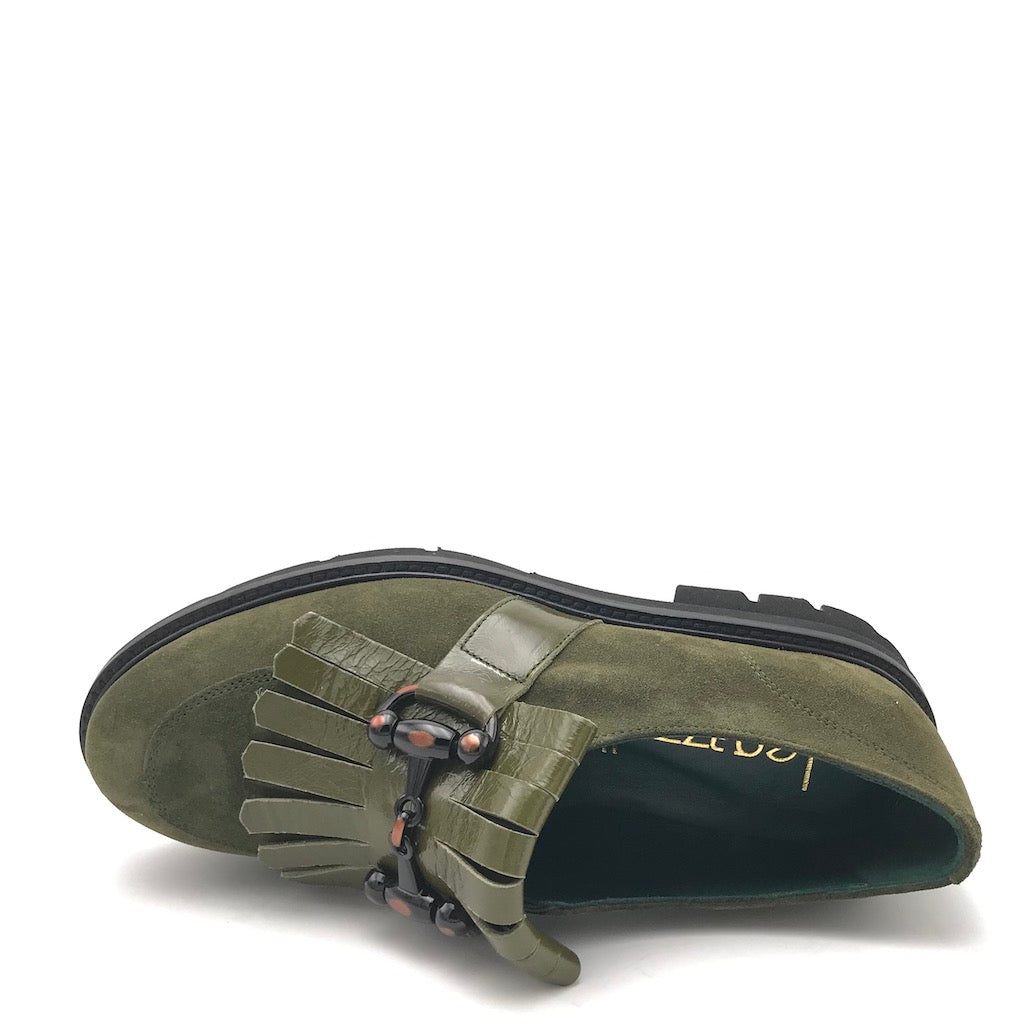 Zulian Calzature Mocassino in camoscio verde bosco Economico