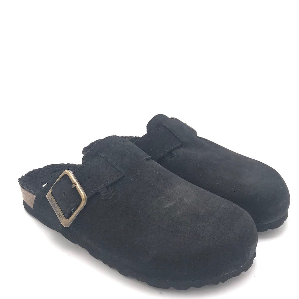 Zulian Calzature Ciabatta Sara shearling nero Super sconto