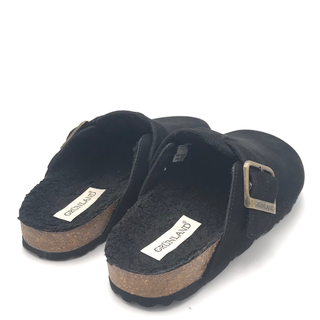 Zulian Calzature Ciabatta Sara shearling nero Super sconto