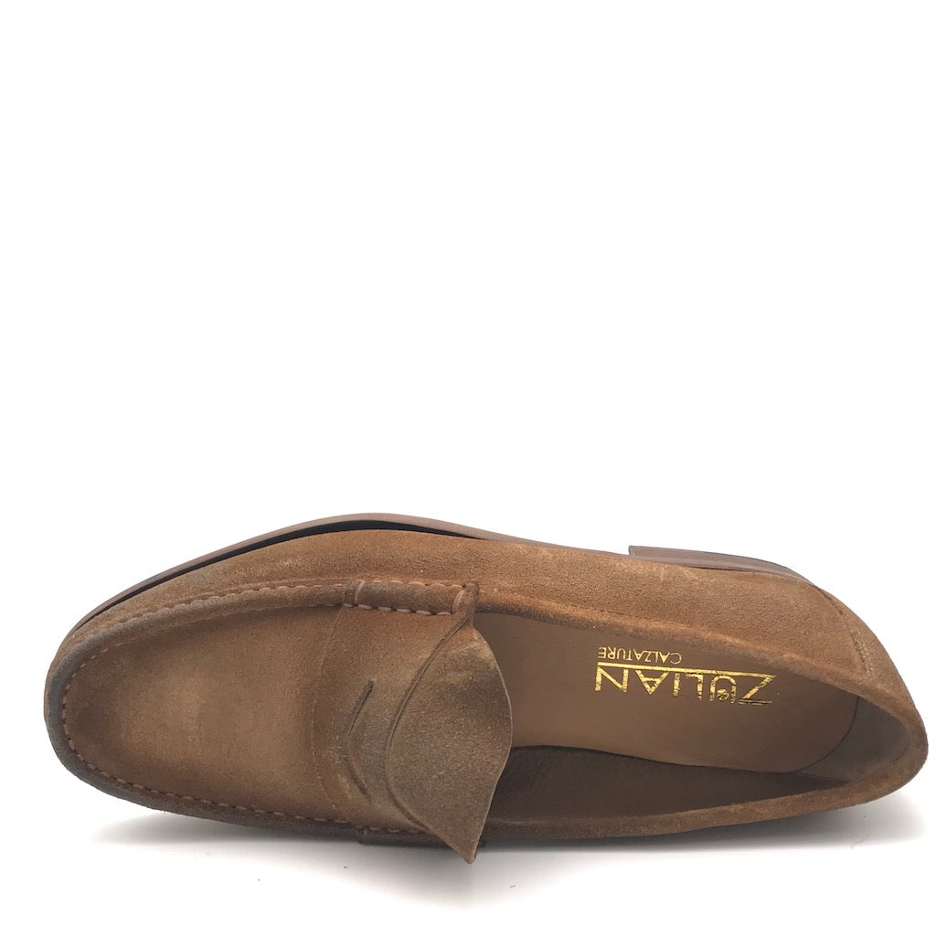 Zulian Calzature Mocassino in velour taupe Acquista Ora