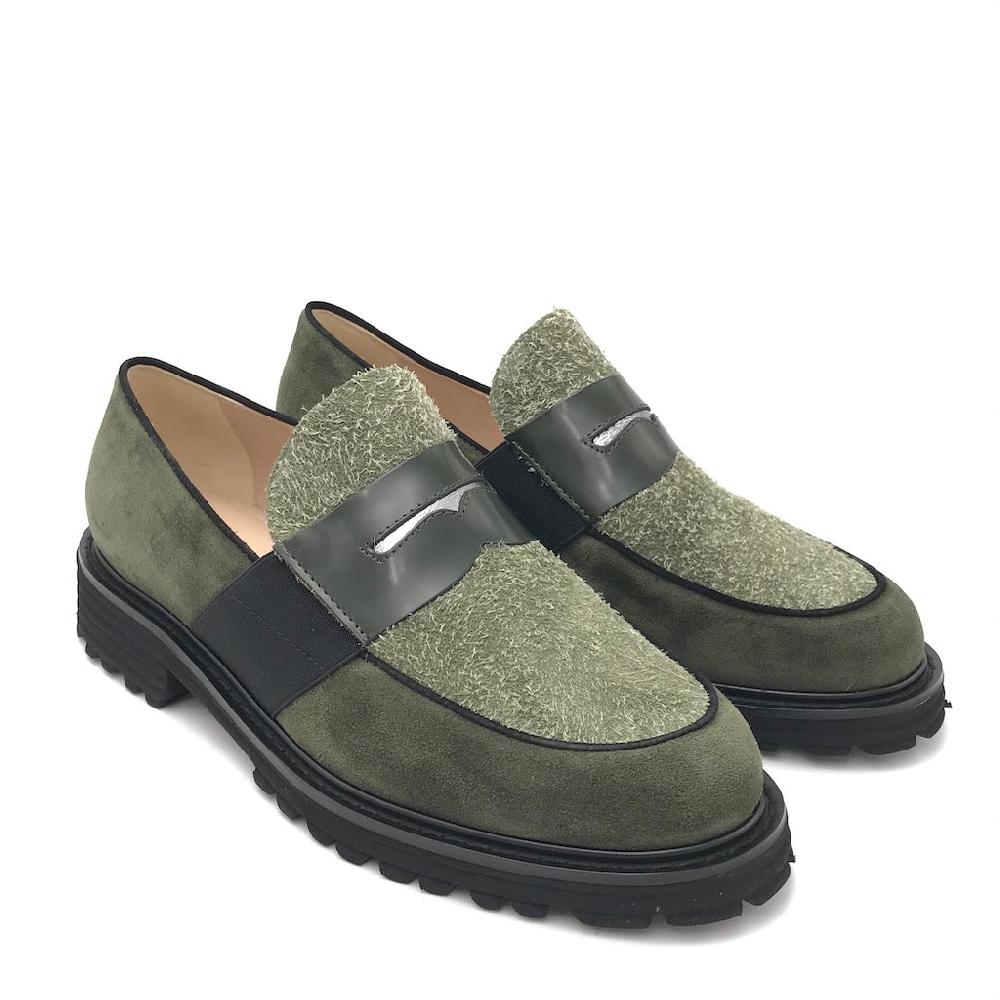 Zulian Calzature Mocassino Lina verde Negozio online di fabbrica