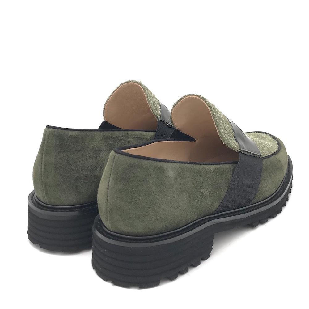 Zulian Calzature Mocassino Lina verde Negozio online di fabbrica