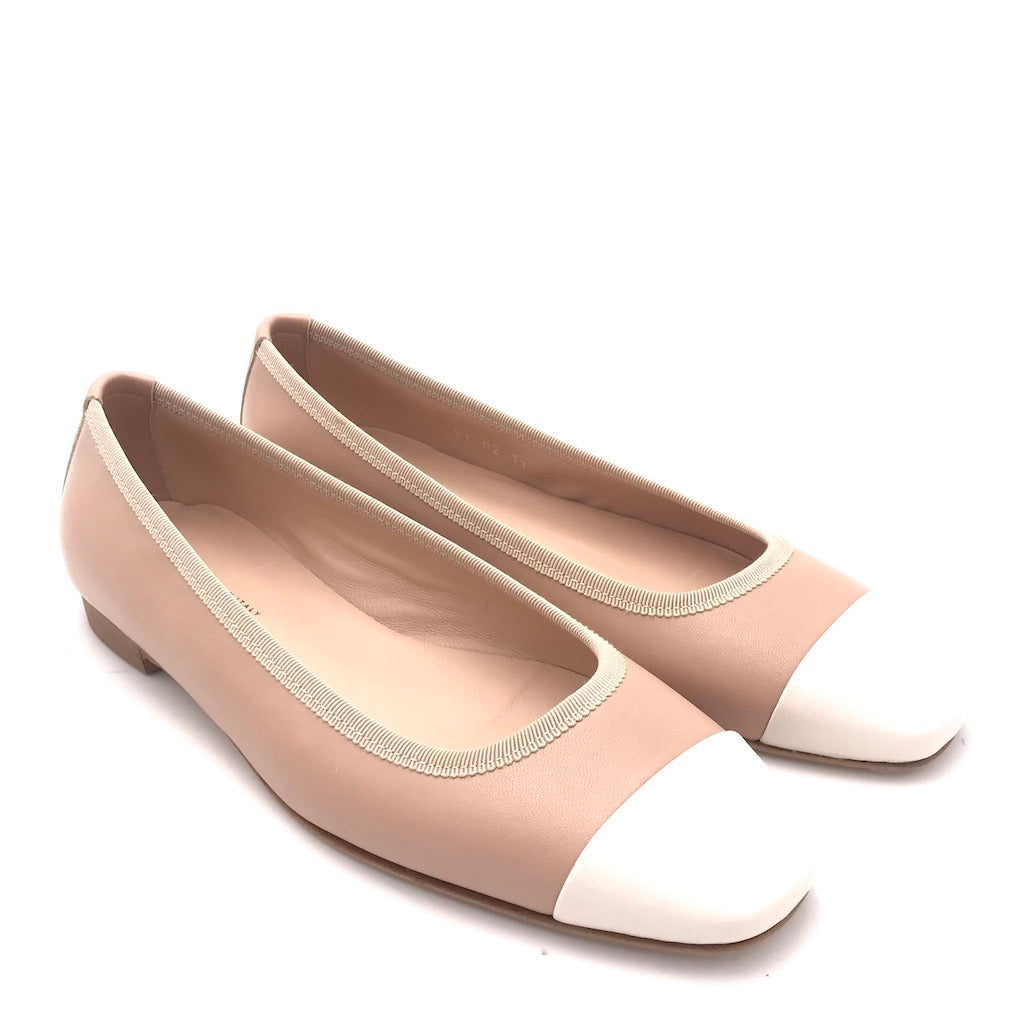 Zulian Calzature Ballerina bi-colore cipria Fornitura limitata