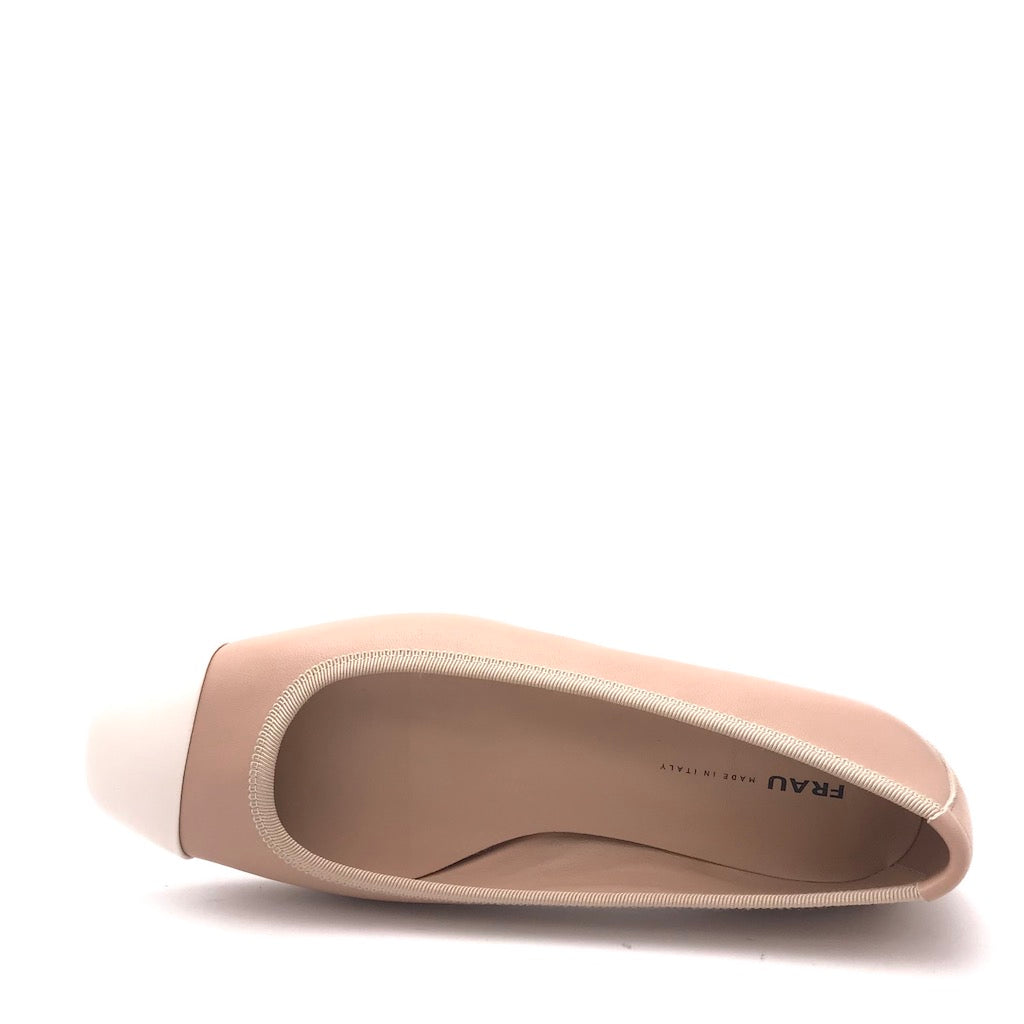 Zulian Calzature Ballerina bi-colore cipria Fornitura limitata