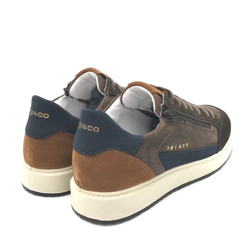Zulian Calzature Sneakers Santiago camoscio marrone-blu Vendita calda