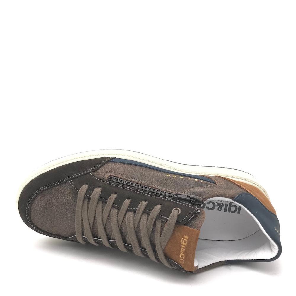 Zulian Calzature Sneakers Santiago camoscio marrone-blu Vendita calda