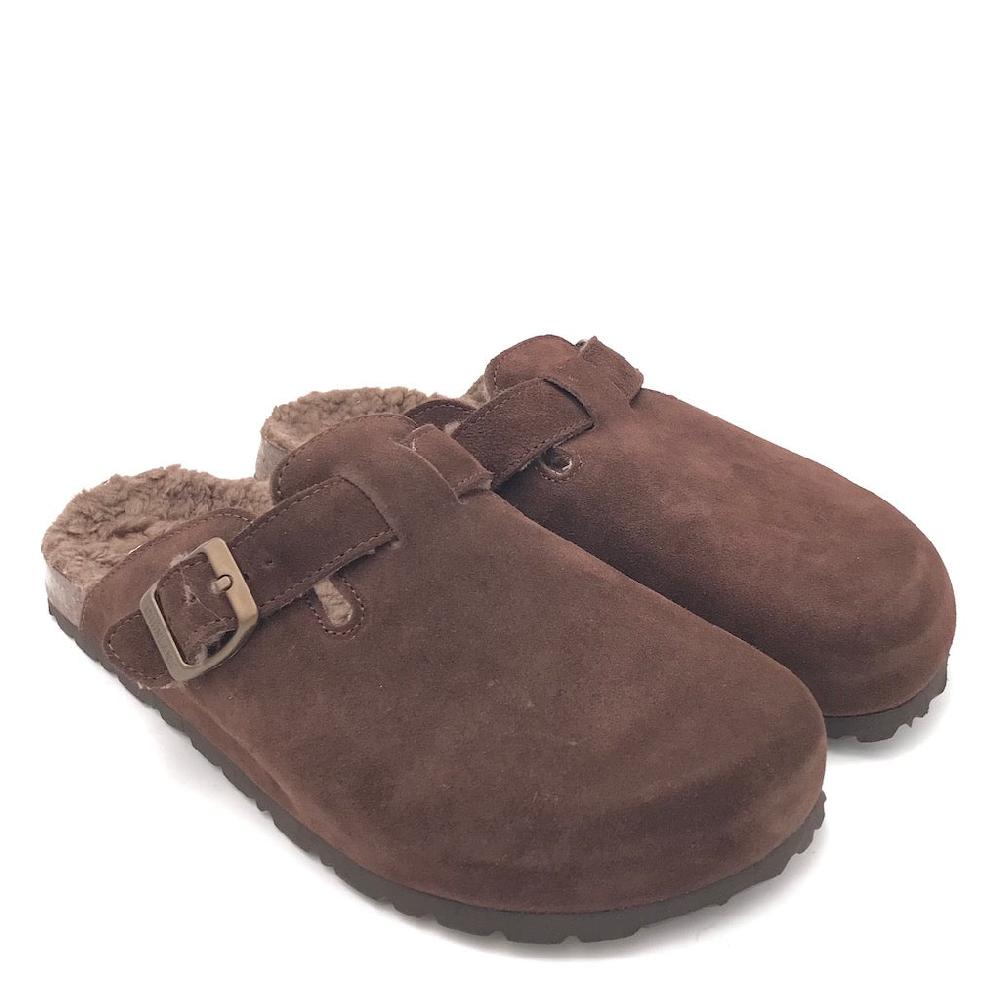 Zulian Calzature Ciabatta Bobo shearling marrone Online Outlet